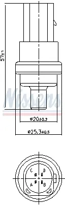 Nissens Датчик, температура охолоджувальної рідини NISSENS 207009 (фото 1)