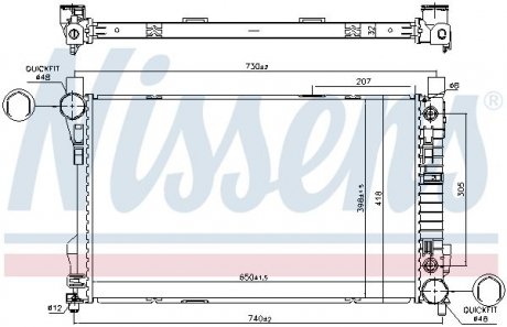 Радіатор охолоджування NISSENS 606015