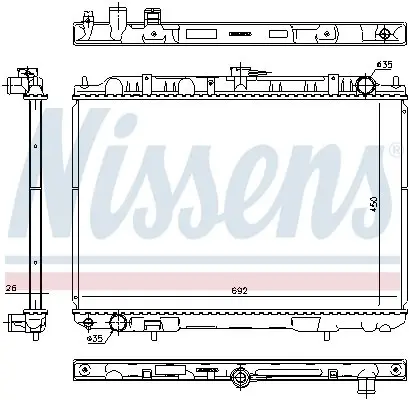 Теплообменник NISSENS 606160 (фото 1)