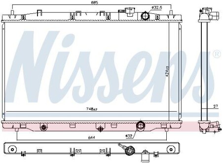 Радiатор NISSENS 606443