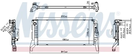Радіатор охолодження NISSENS 606789
