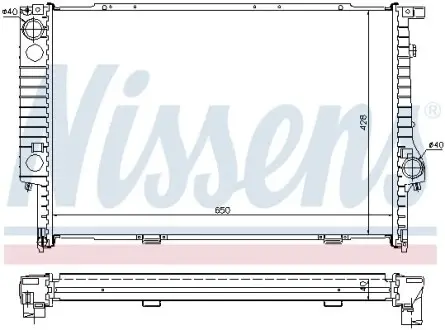 Радіатор охолодження BMW 5 E34 (88-) 525 tds (вир-во Nissens) NISSENS 60693A