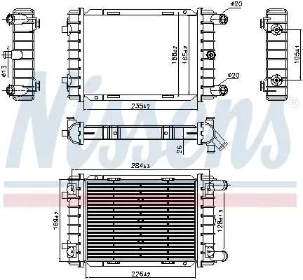 Радіатор охолодження AUDI Q7/Q8/ VW TOUAREG (2018) (вир-во Nissens) NISSENS 607112 (фото 1)