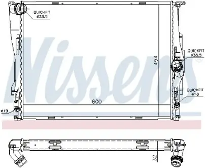 Радіатор системи охолодження NISSENS 60786A