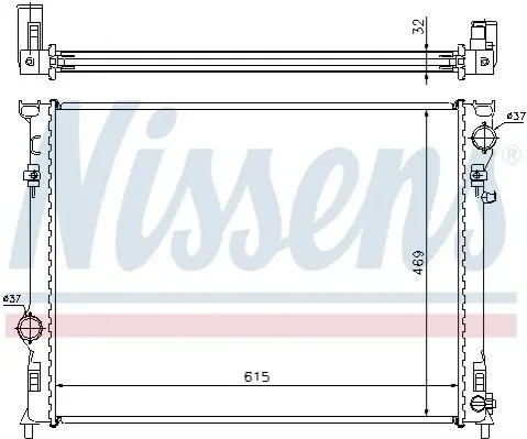 Радіатор системи охолодження NISSENS 61014A (фото 1)