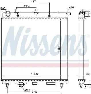 Радиатор, охлаждение двигателя NISSENS 61277