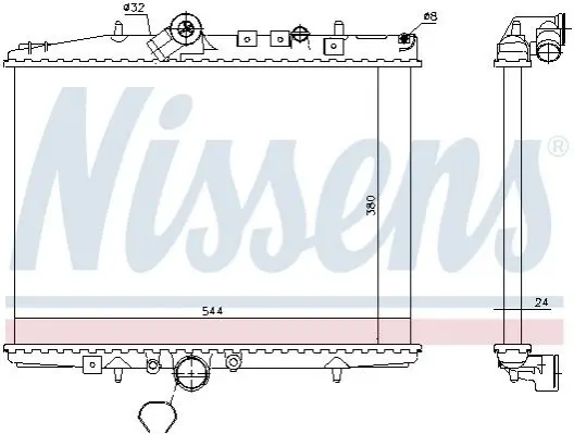 Радіатор охолоджування NISSENS 61294A (фото 1)