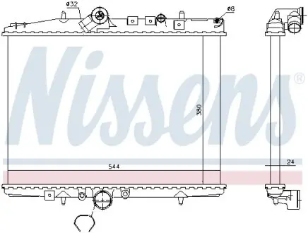Радіатор охолоджування NISSENS 61294A