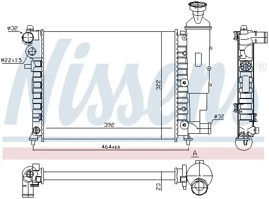 Радіатор охолодження двигуна First Fit NISSENS 61358 (фото 1)