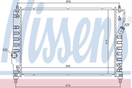 Радiатор NISSENS 61628