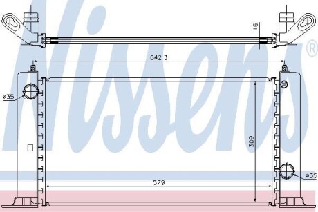 Радіатор охолоджування NISSENS 61883A