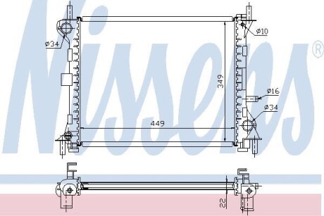 Радiатор NISSENS 62074