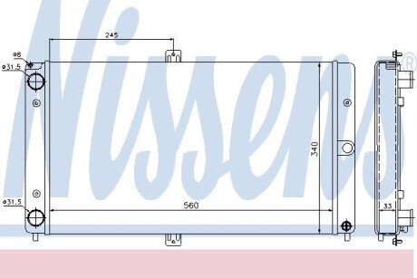 Радиатор вод. охлажд. ВАЗ 2110,-11,-12 (инж.) NISSENS 623552