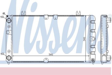Радиатор вод. охлажд. ВАЗ 1118 КАЛИНА NISSENS 623554