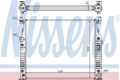 Радиатор охлаждения MERCEDES GL, ML-CLASS W 164 (06-) NISSENS 62576A (фото 1)