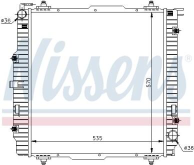 Радиатор охлаждения MERCEDES GW-CLASS W 463 (89-) NISSENS 62599A