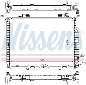 Радіатор охолоджування NISSENS 62611A