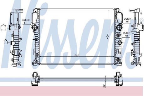 Радиатор охлаждения MERCEDES E-CLASS W 211 (02-) NISSENS 62792A