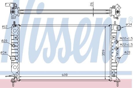 Радіатор охолоджування NISSENS 63013A