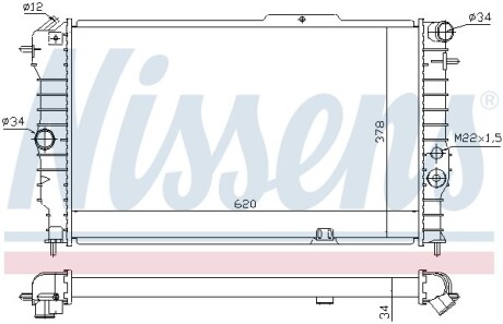 Радиатор охлаждения OPEL VECTRA A (88-) 1.4-2.0 NISSENS 630631