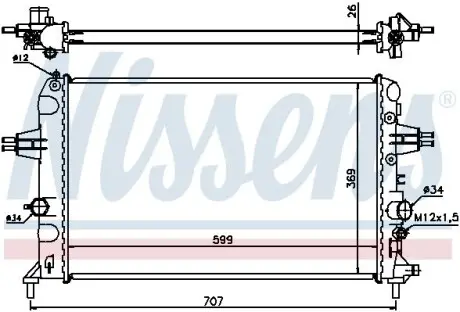 Радіатор системи охолодження NISSENS 630704