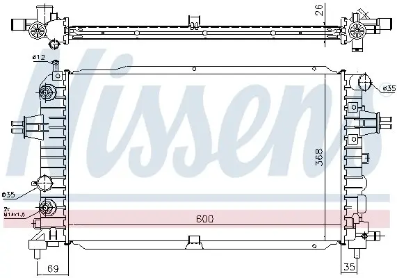 Теплообменник NISSENS 630768 (фото 1)