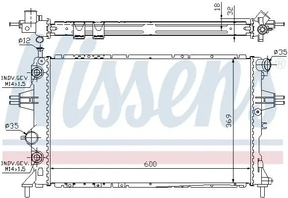Радіатор охолоджування NISSENS 63247A (фото 1)