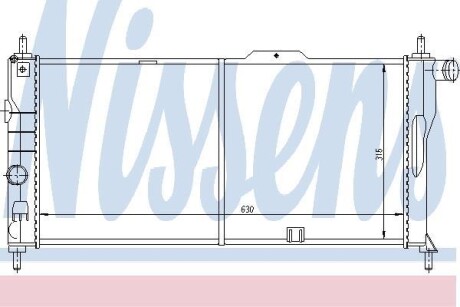 Радиатор охлаждения OPEL KADETT E (84-) 1.6-2.0i NISSENS 632731 (фото 1)