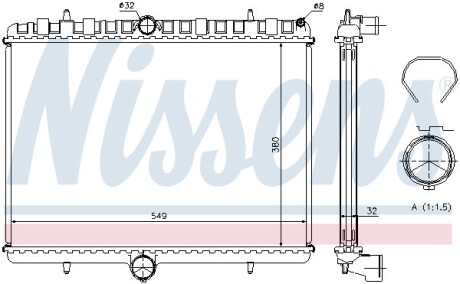 Радіатор охолоджування NISSENS 63621A