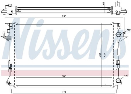 Радіатор охолоджування NISSENS 63771