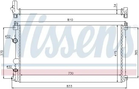 Радіатор охолоджування NISSENS 63819