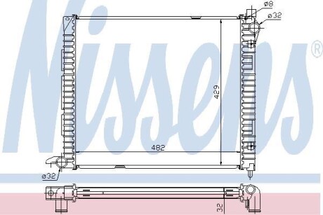 Радіатор охолоджування NISSENS 64300A