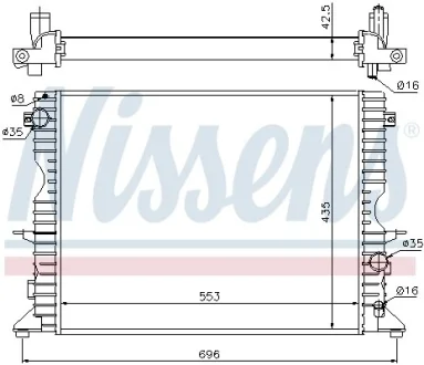 Радіатор охолодження двигуна First Fit NISSENS 64311A