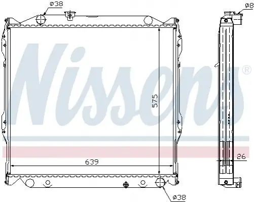 Радіатор охолоджування NISSENS 64636A (фото 1)