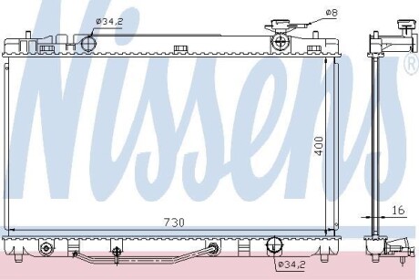 Радиатор охлождения TOYOTA Camry VI (V40) 2.4 i NISSENS 646808