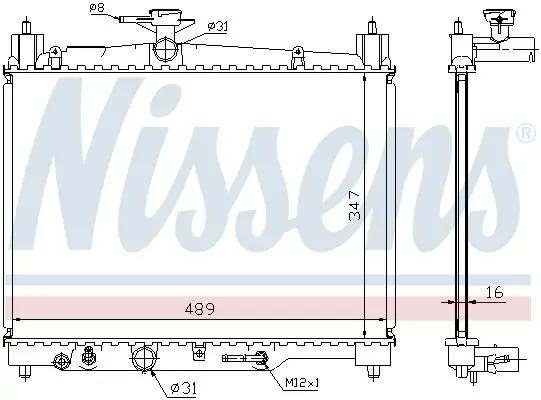 Радiатор NISSENS 64801 (фото 1)