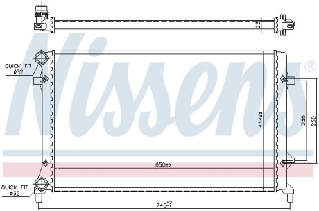 Радіатор охолоджування NISSENS 65277