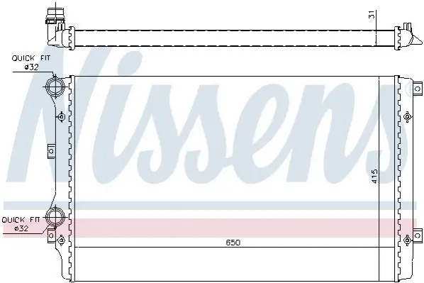 Радіатор охолоджування NISSENS 65280A (фото 1)