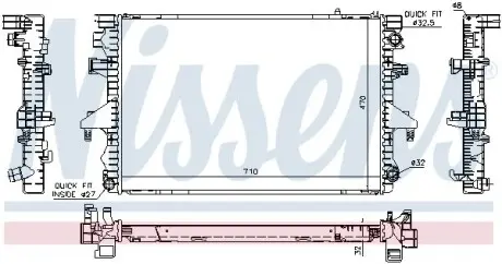 Радіатор системи охолодження NISSENS 65283A