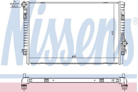 Радіатор системи охолодження NISSENS 65302