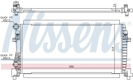 Радиатор охлаждения VAG NISSENS 65317