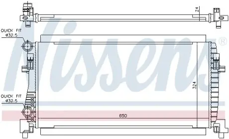 Радіатор охолоджування NISSENS 65317