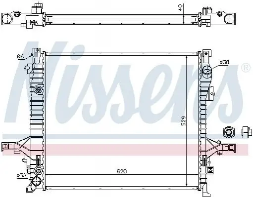 Радіатор охолоджування NISSENS 65613A (фото 1)
