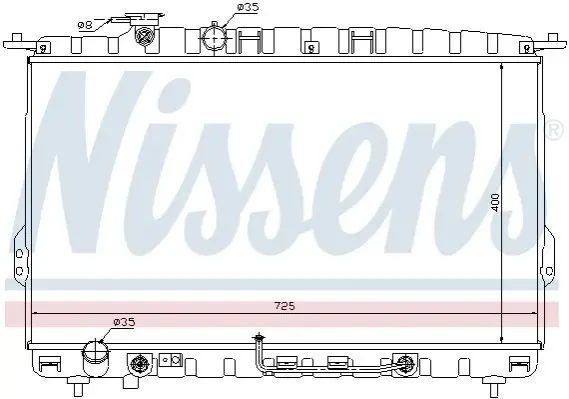 Радіатор охолоджування NISSENS 67028 (фото 1)