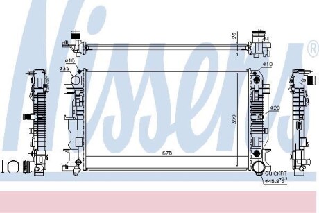 Радіатор охолодження NISSENS 67157A (фото 1)