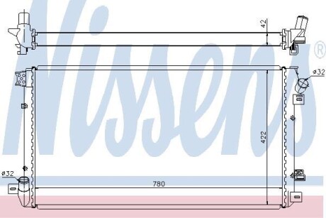 Радіатор охолоджування NISSENS 67287