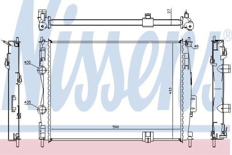 Радиатор охлождения NISSAN QASHQAI (J10) (07-) NISSENS 67367