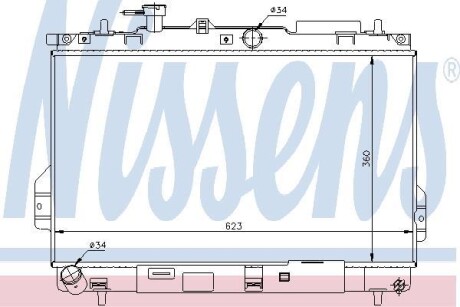 Радиатор охлаждения HYUNDAI MATRIX (FC) (01-) MT NISSENS 67481