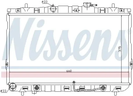 Радіатор охолоджування NISSENS 67493