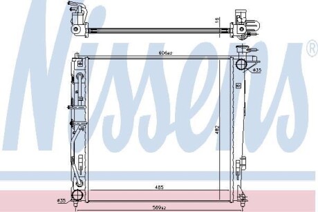 Радиатор охлаждения HYUNDAI TUCSON /KIA SPORTAGE III(09-) NISSENS 675022